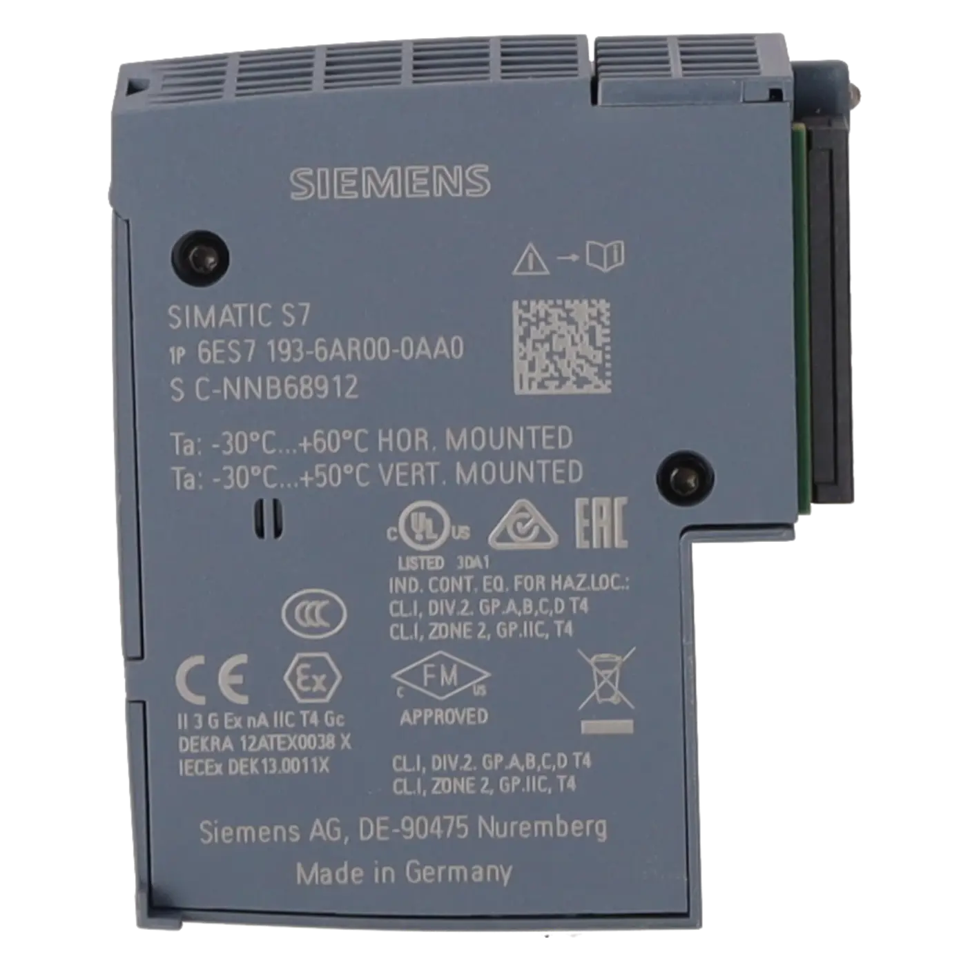 SIEMENS 6ES7193-6AR00-0AA0, PLC Controls, Connecting Systems / Cables, K0316564, Image 3
