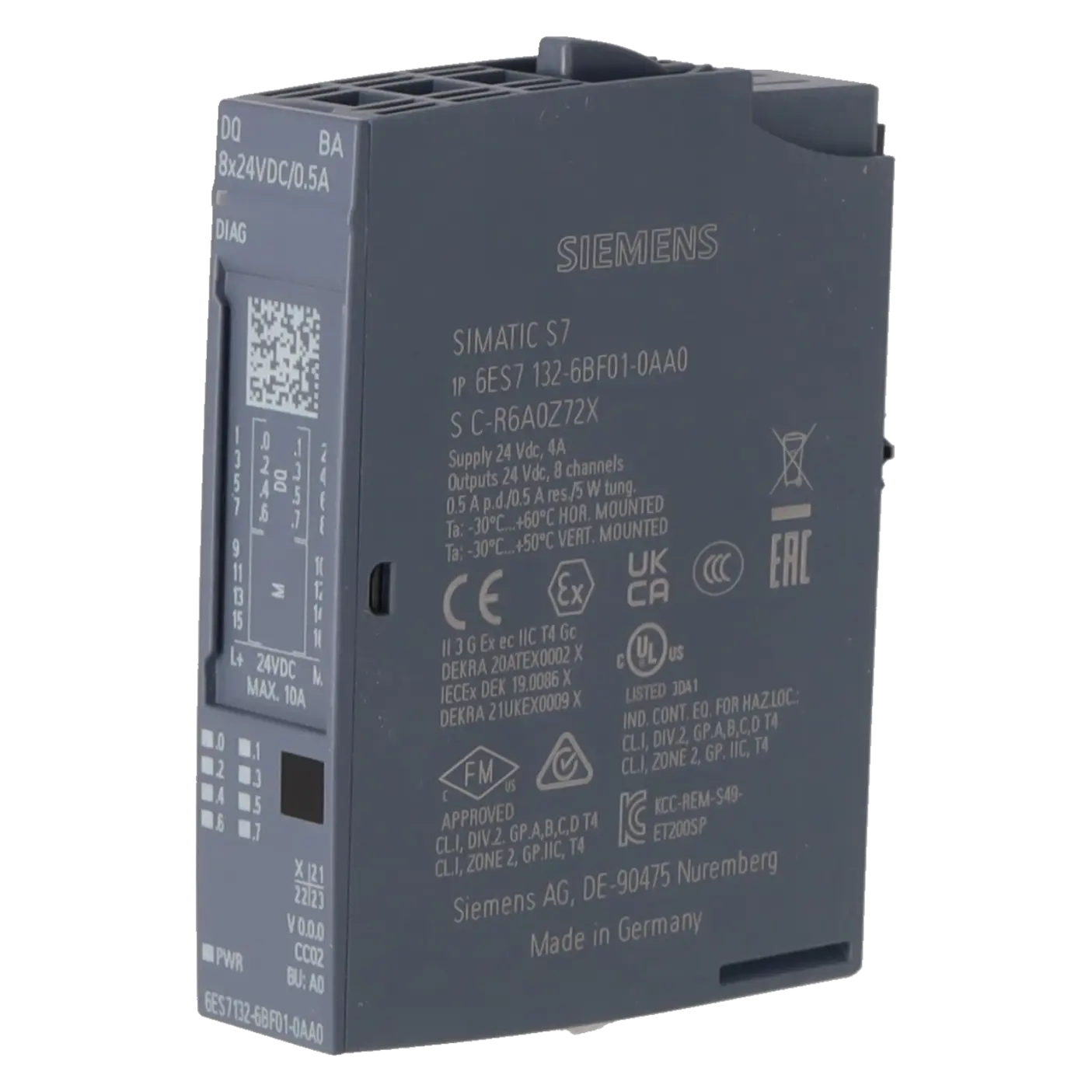 SIEMENS 6ES7132-6BF01-0AA0, PLC Controls, Digital Input / Output Modules, K1150649, Image 2