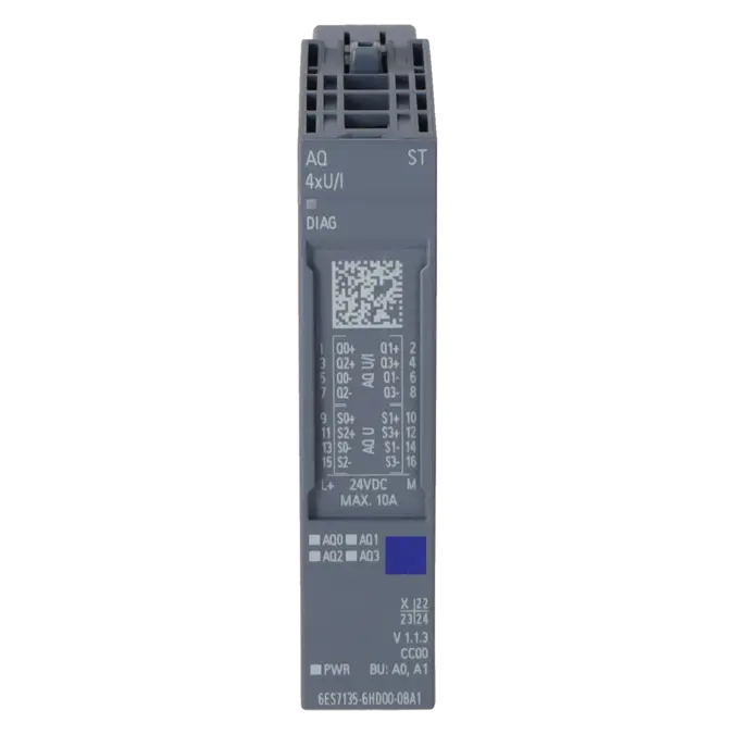 SIEMENS 6ES7135-6HD00-0BA1, PLC Controls, Analog Input / Output Modules, K0316558, Image 1