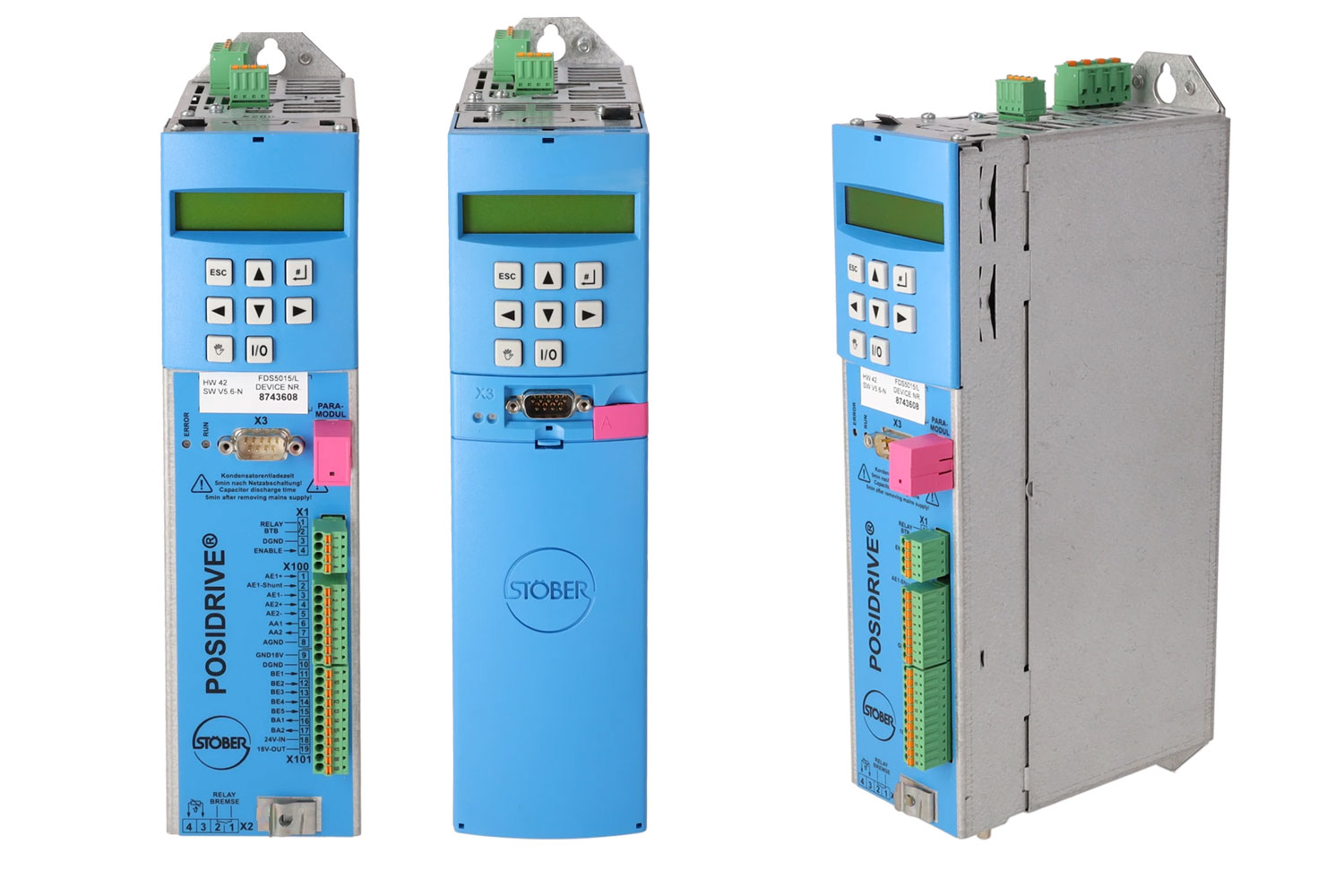 three Stöber converters FDS 5000 next to eachother