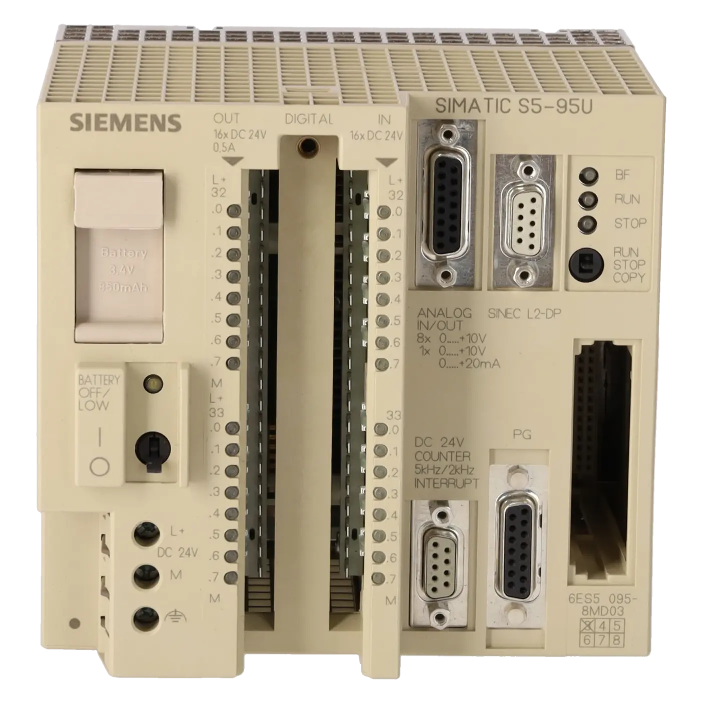 SIEMENS 6ES5095-8MD03, PLC Controls, SIMATIC-S5 Sales Offer, K0117388, Image 1