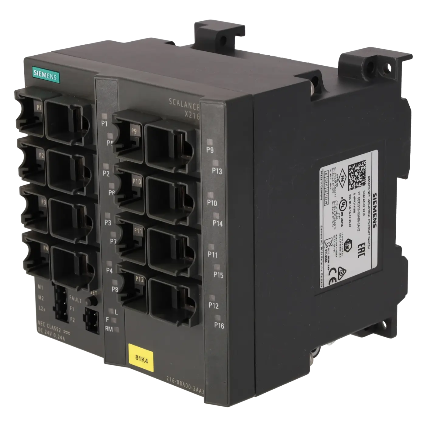 SIEMENS 6GK5216-0BA00-2AA3, PLC Controls, Communication Modules, K0186298, Image 2
