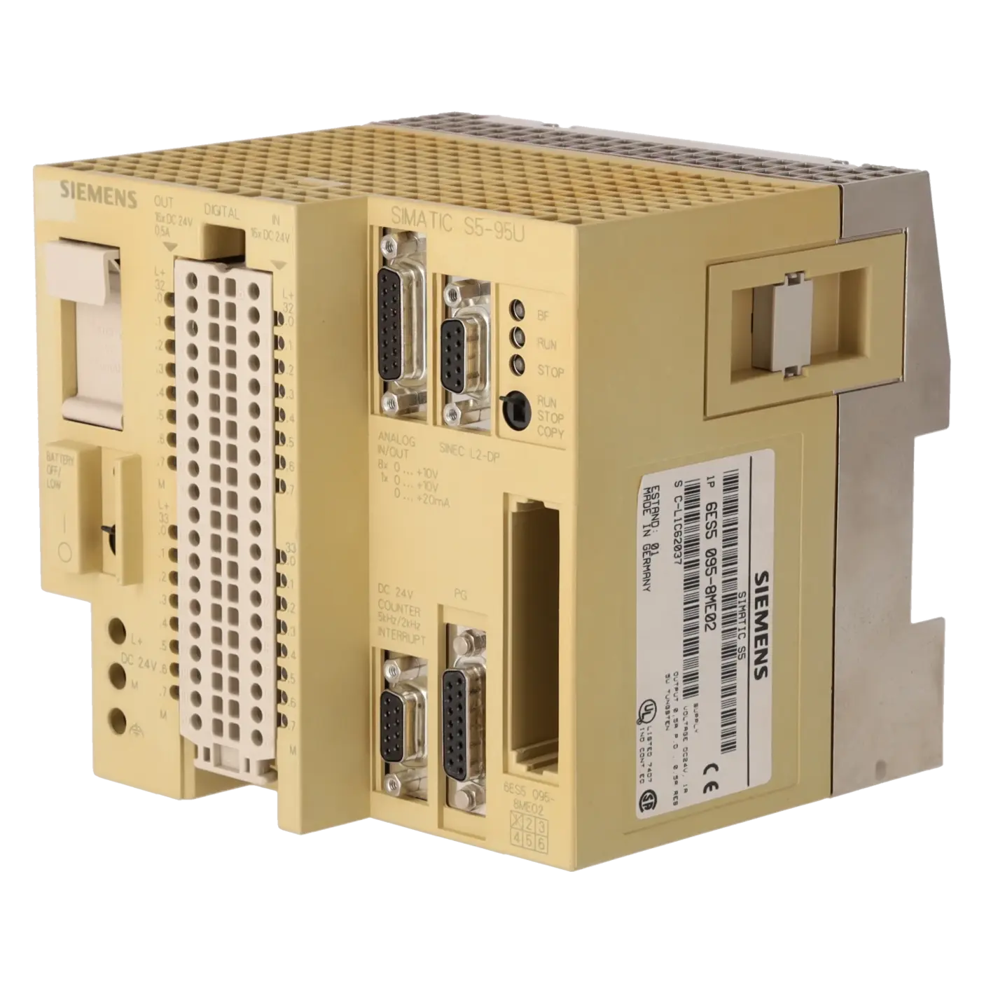 SIEMENS 6ES5095-8ME02, PLC Controls, Central Processing Units, K0000853, Image 2