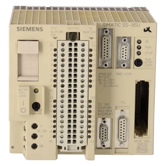 SIEMENS 6ES5095-8ME03, PLC Controls, Central Processing Units, K0117389, Image 1