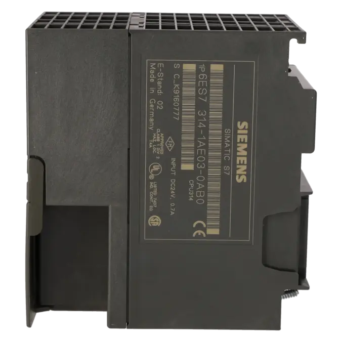 SIEMENS 6ES7314-1AE03-0AB0, PLC Controls, SIMATIC S7-300, K0136674, Image 3