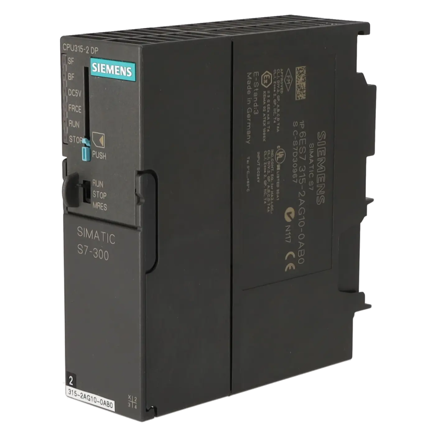 SIEMENS 6ES7315-2AG10-0AB0, PLC Controls, SIMATIC S7-300, K0118519, Image 2