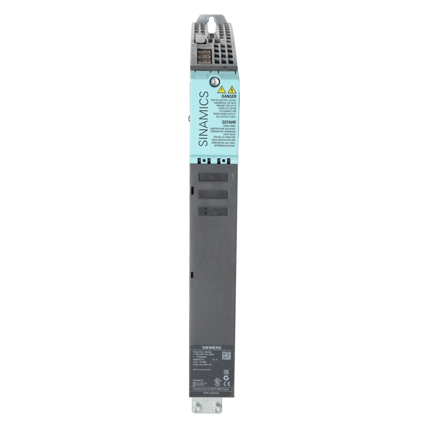 SIEMENS 6SL3120-1TE21-8AA4, Antriebstechnik, Wechselrichter, K0375191, Bild 1
