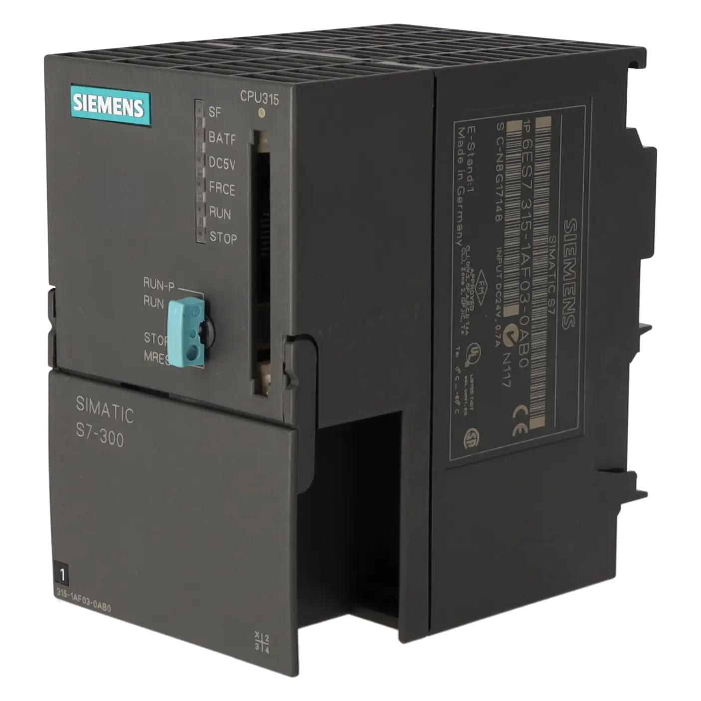 SIEMENS 6ES7315-1AF03-0AB0, PLC Controls, SIMATIC S7-300, K0002346, Image 2