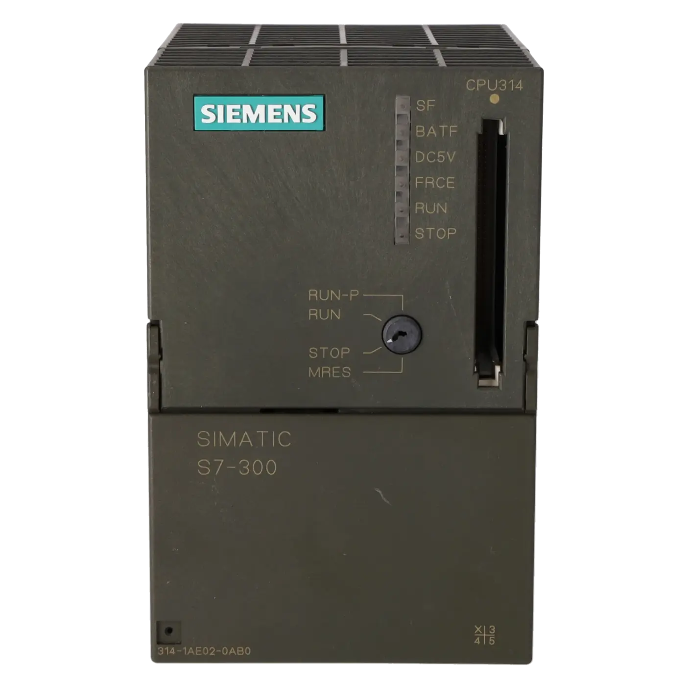 SIEMENS 6ES7314-1AE03-0AB0, PLC Controls, SIMATIC S7-300, K0136674, Image 1
