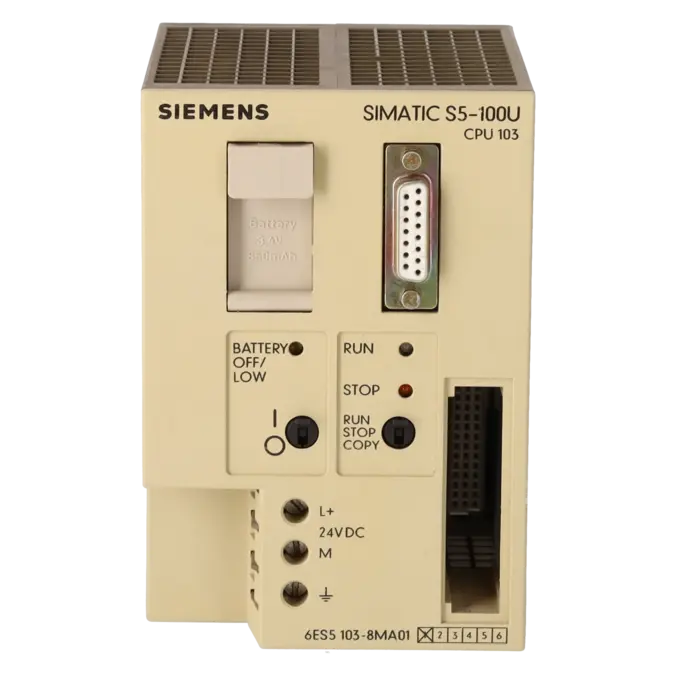 SIEMENS 6ES5103-8MA01, PLC Controls, Central Processing Units, K0137148, Image 1