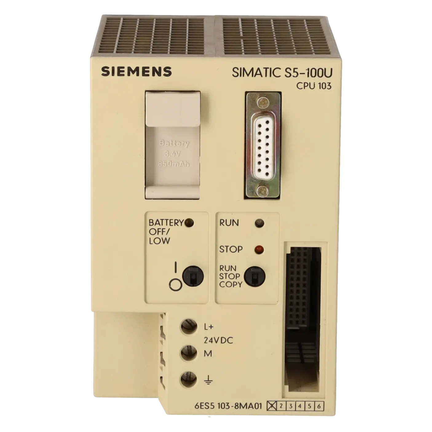 SIEMENS 6ES5103-8MA01, PLC Controls, Central Processing Units, K0137148, Image 1