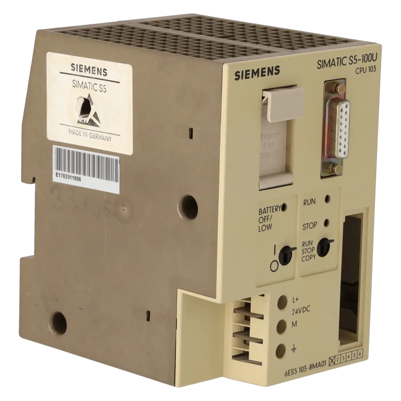 SIEMENS 6ES5103-8MA01, PLC Controls, Central Processing Units, K0137148, Image 8