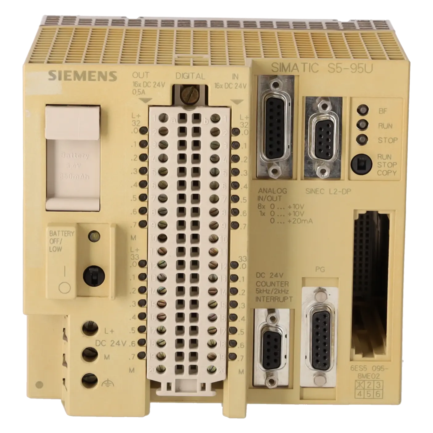 SIEMENS 6ES5095-8ME02, PLC Controls, Central Processing Units, K0000853, Image 1