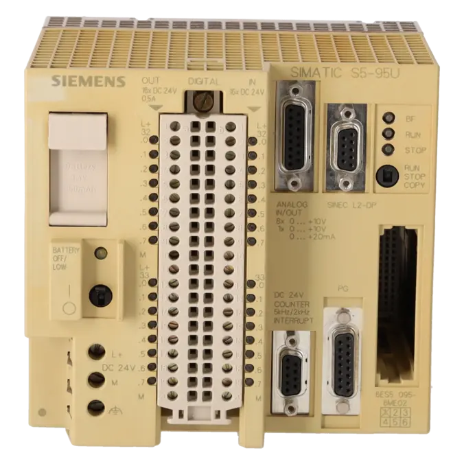 SIEMENS 6ES5095-8ME02, PLC Controls, Central Processing Units, K0000853, Image 1