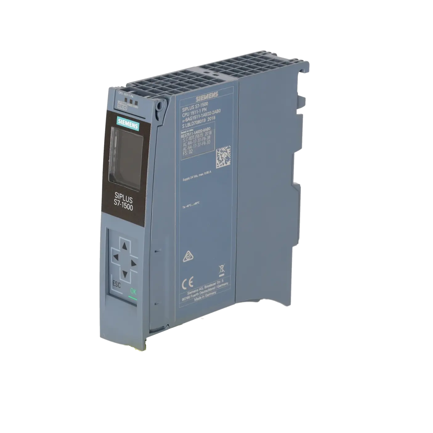 SIEMENS 6AG1511-1AK02-2AB0, PLC Controls, Central Processing Units, K1160889, Image 2