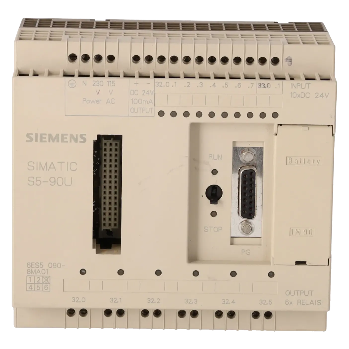 SIEMENS 6ES5090-8MA01, PLC Controls, Central Processing Units, K0117382, Image 1