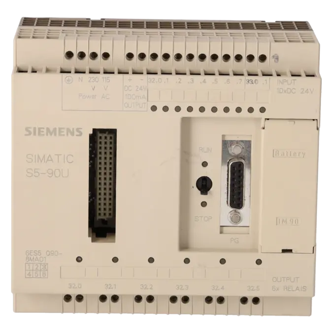 SIEMENS 6ES5090-8MA01, PLC Controls, Central Processing Units, K0117382, Image 1