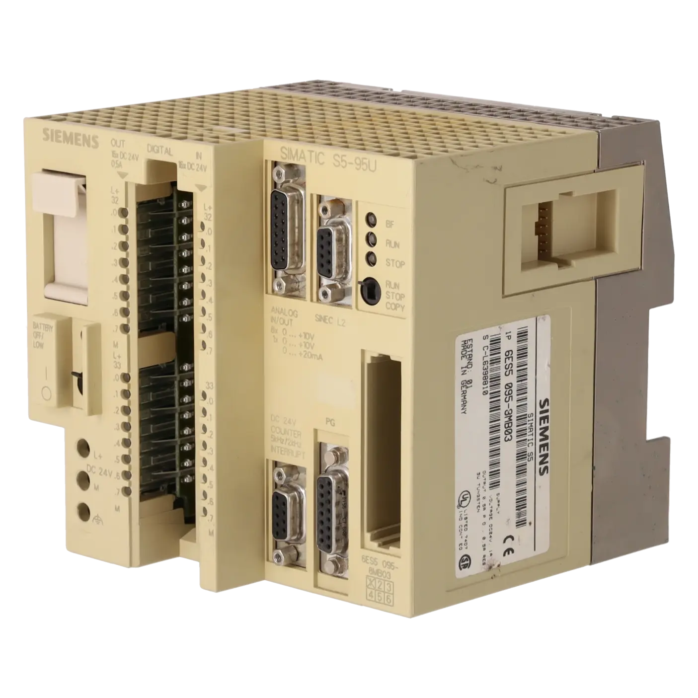 SIEMENS 6ES5095-8MB03, PLC Controls, Central Processing Units, K0000850, Image 2