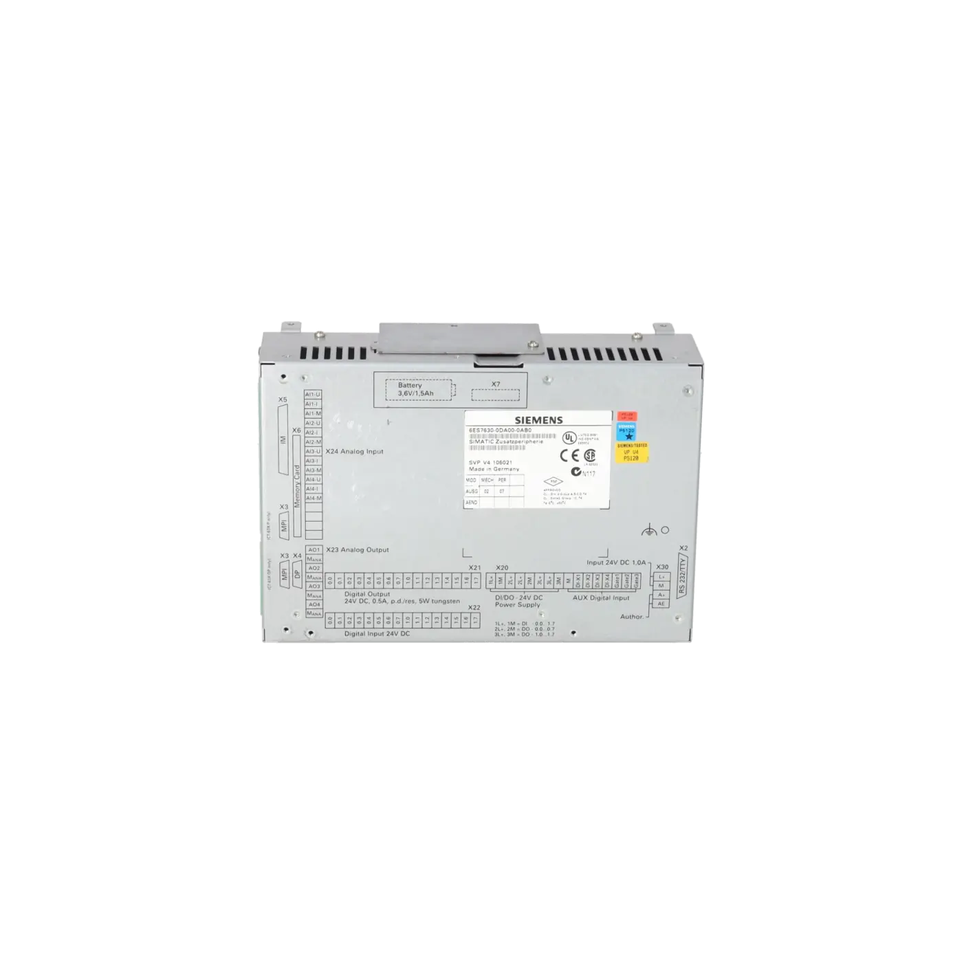 SIEMENS 6ES7630-0DA00-0AB0, HMI, Single Components, K0118922, Image 1