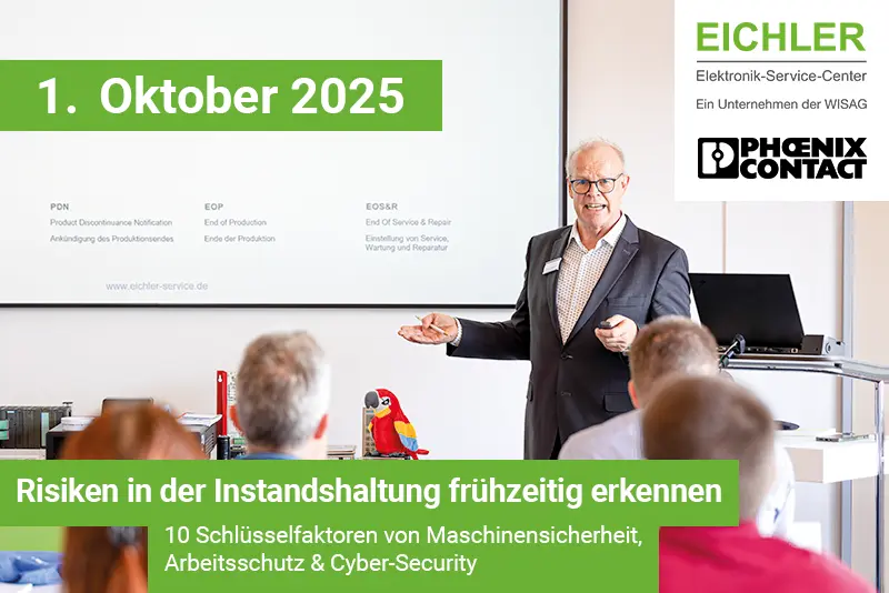 Einladungsbanner zum Seminar Instandhalter-Wissen Kompakt von Eichler