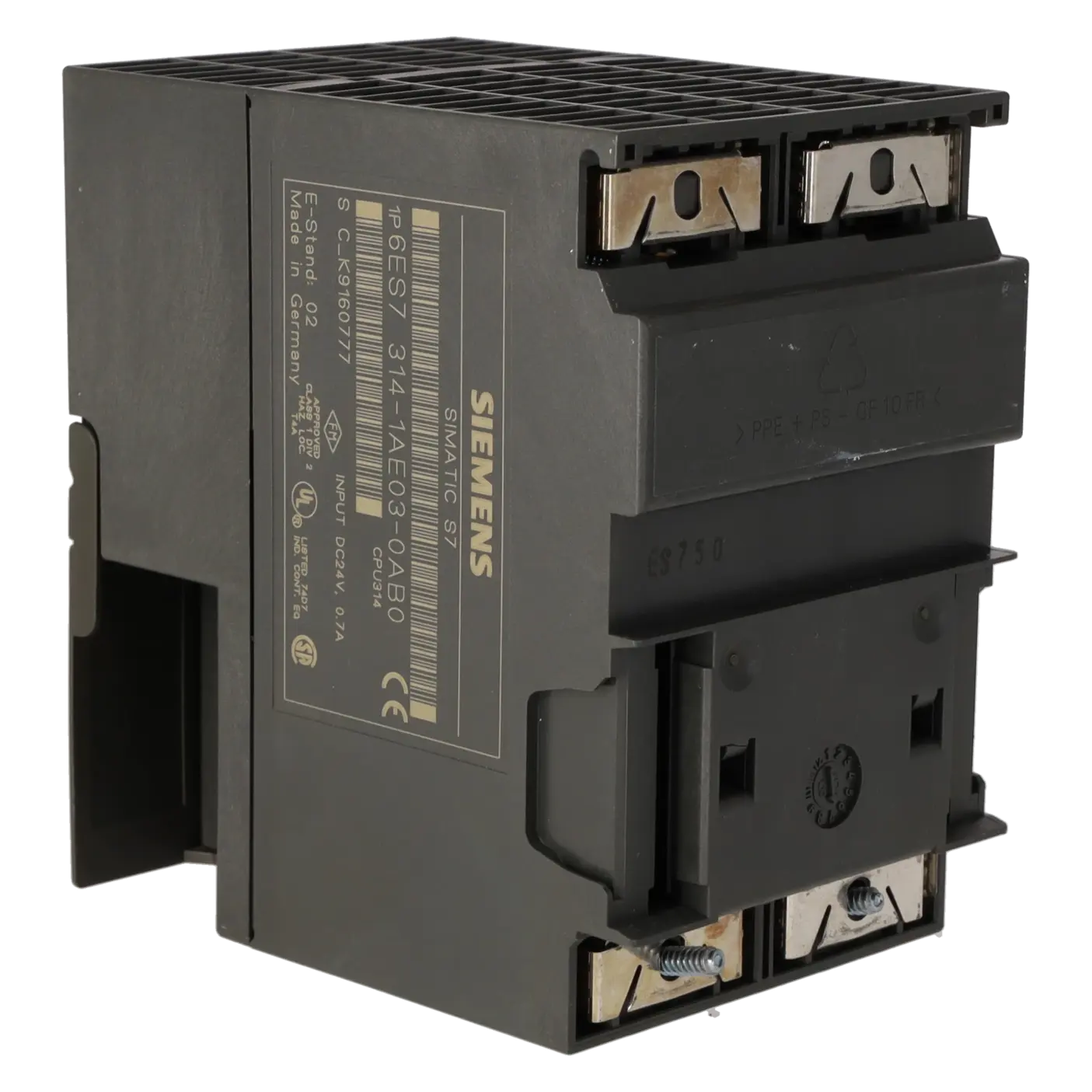 SIEMENS 6ES7314-1AE03-0AB0, PLC Controls, SIMATIC S7-300, K0136674, Image 4