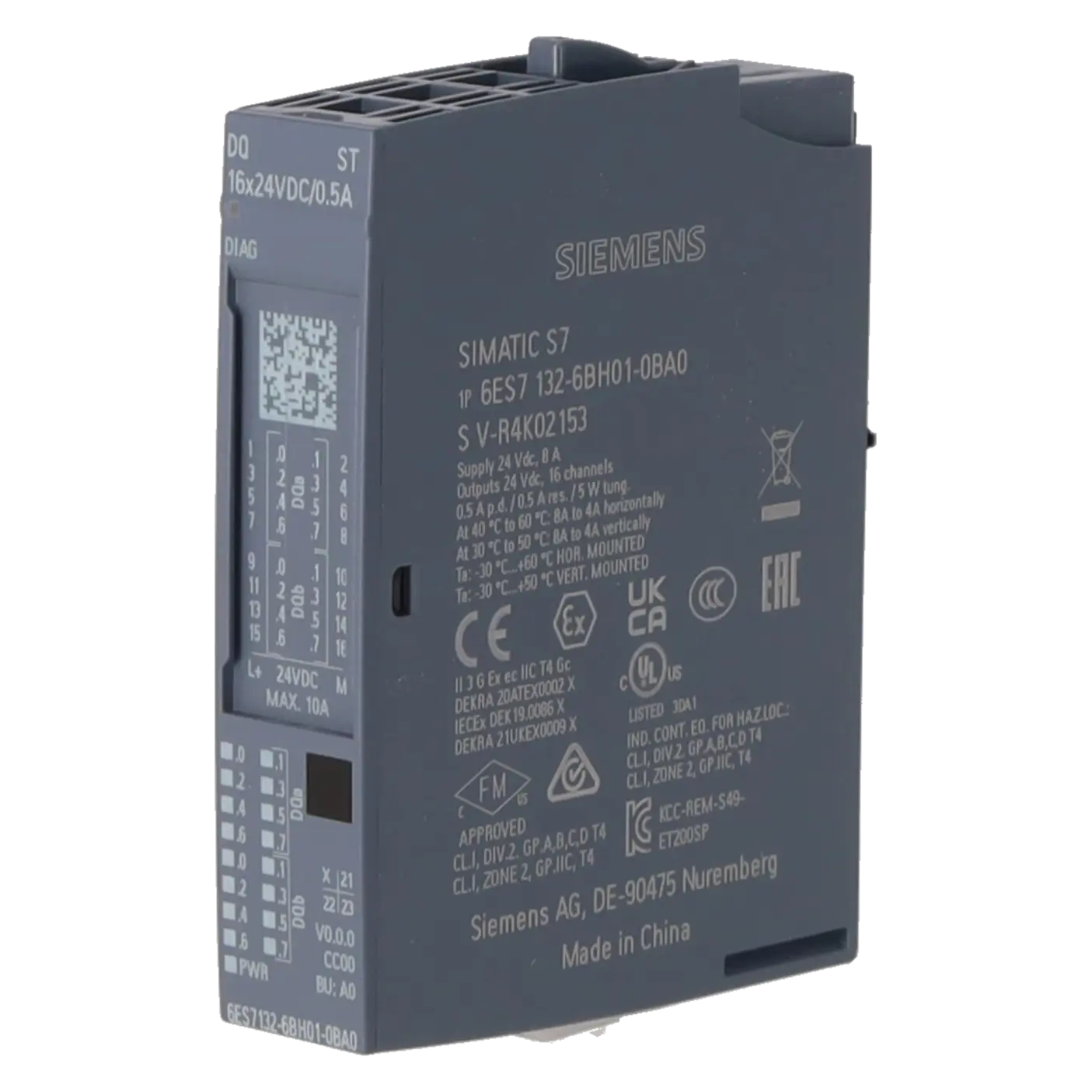 SIEMENS 6ES7132-6BH01-0BA0, PLC Controls, Digital Input / Output Modules, K1149987, Image 2