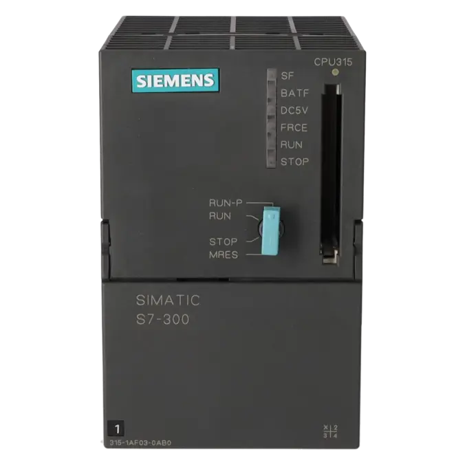 SIEMENS 6ES7315-1AF03-0AB0, PLC Controls, SIMATIC S7-300, K0002346, Image 1