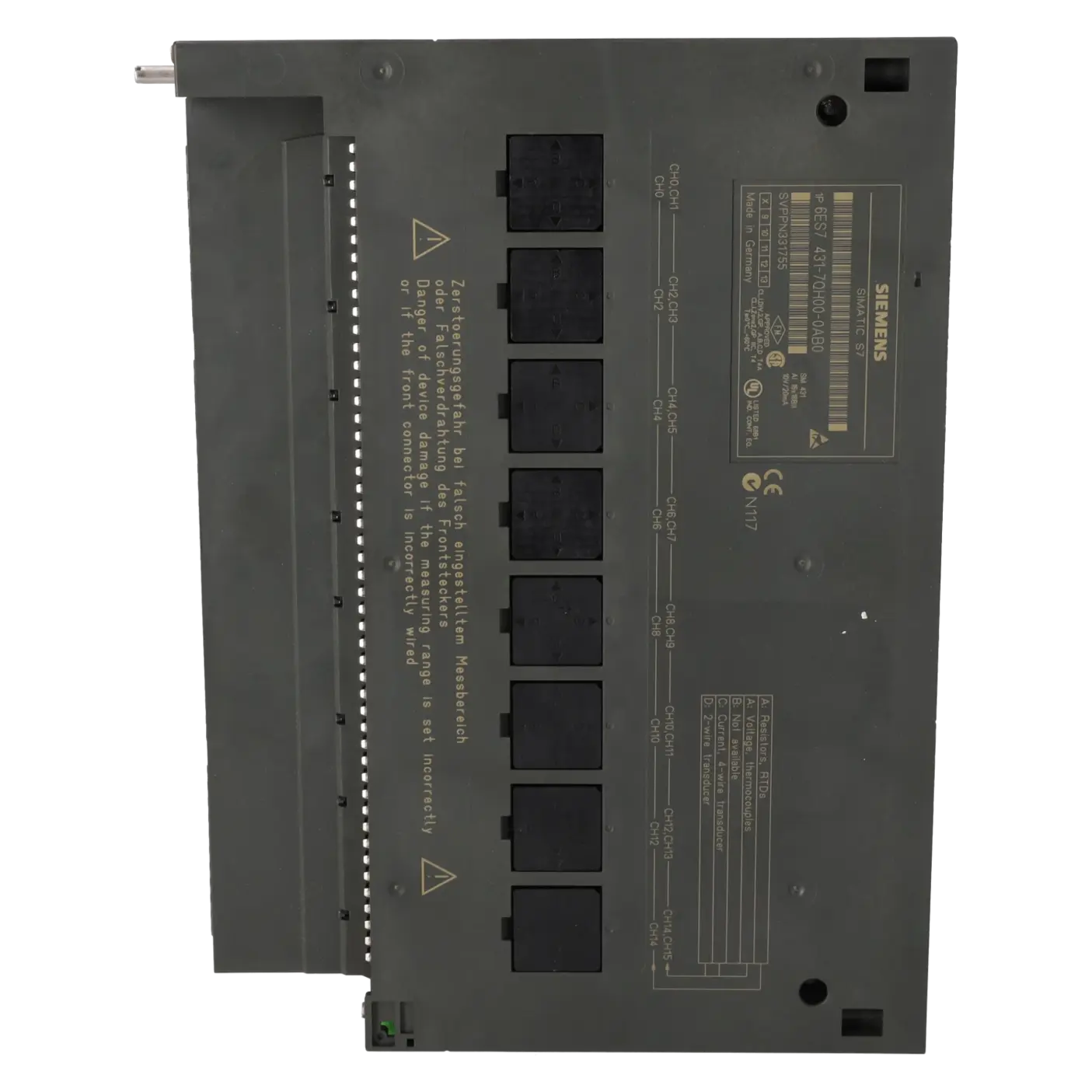 SIEMENS 6ES7431-7QH00-0AB0, PLC Controls, Analog Input / Output Modules, K0118778, Image 3