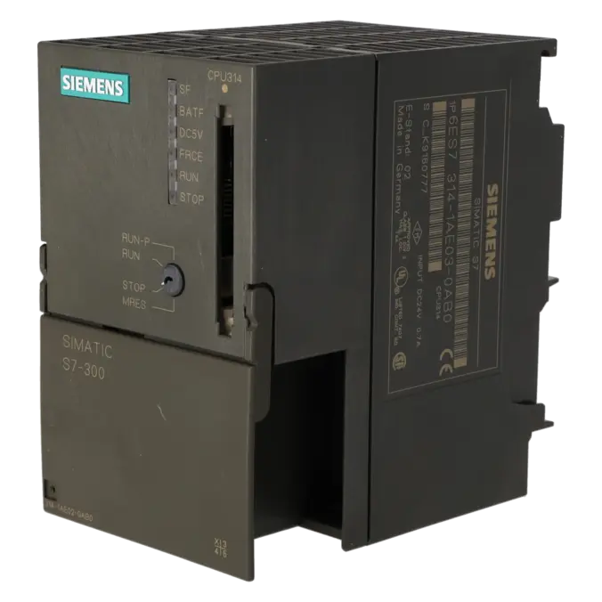 SIEMENS 6ES7314-1AE03-0AB0, PLC Controls, SIMATIC S7-300, K0136674, Image 2