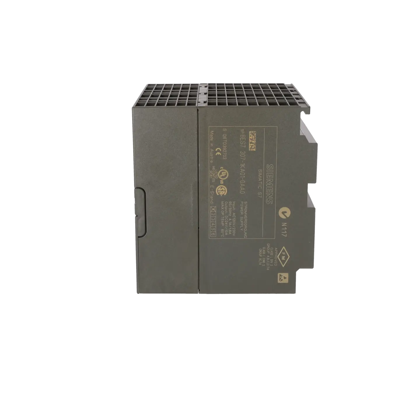 SIEMENS 6ES7307-1KA01-0AA0, PLC Controls, SIMATIC S7-300, K0118506, Image 3