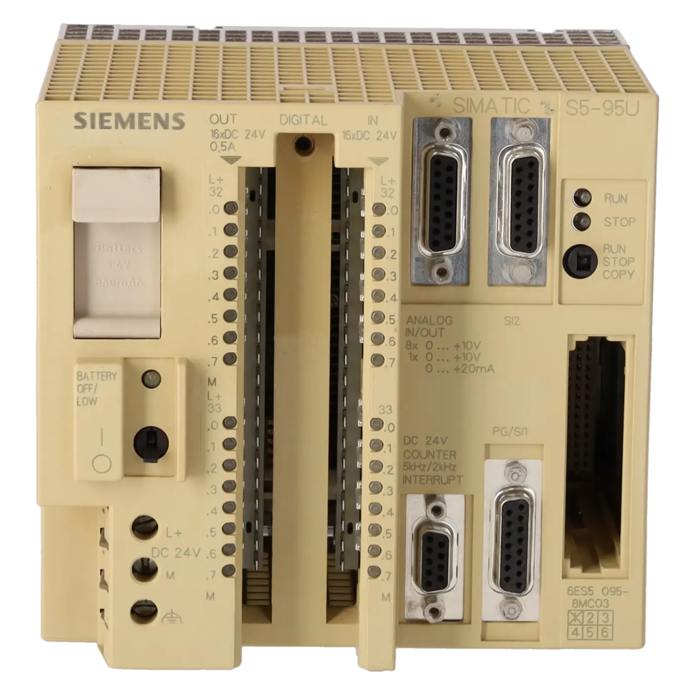 SIEMENS 6ES5095-8MC03, PLC Controls, Central Processing Units, K0117387, Image 1