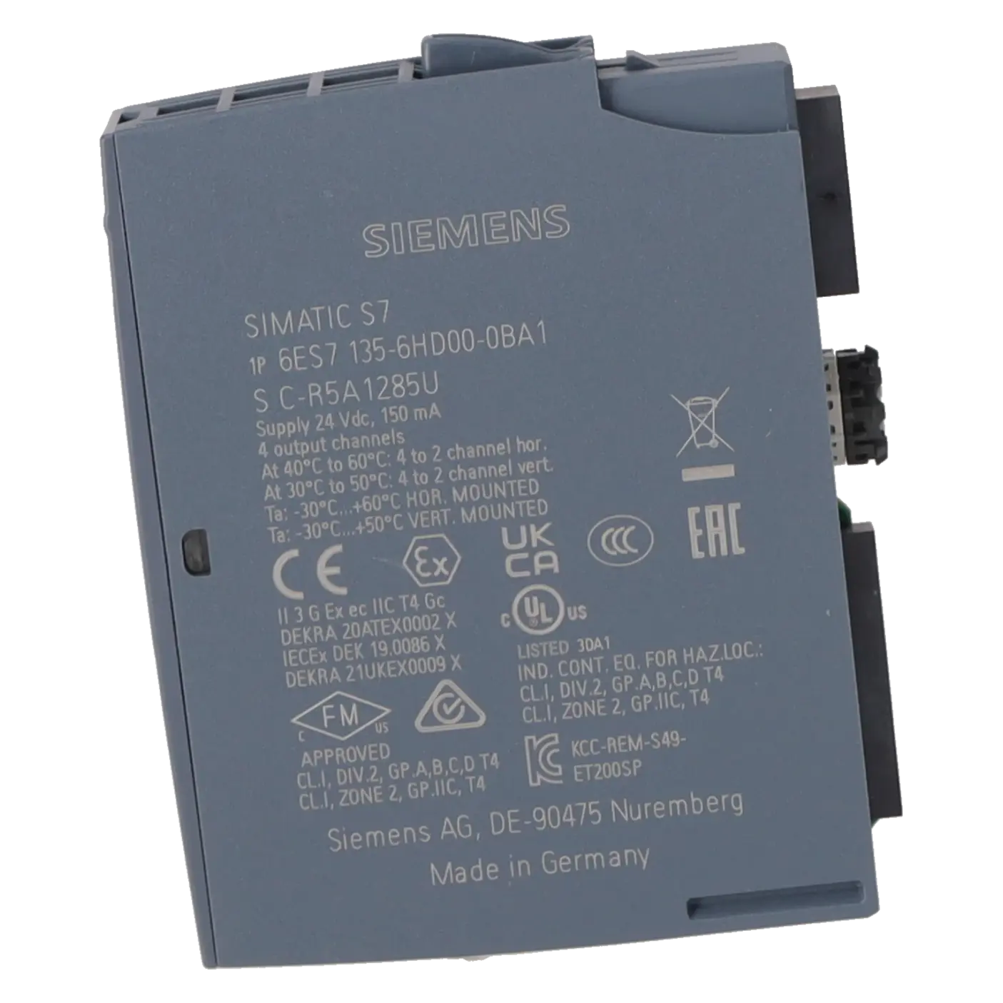 SIEMENS 6ES7135-6HD00-0BA1, PLC Controls, Analog Input / Output Modules, K0316558, Image 3