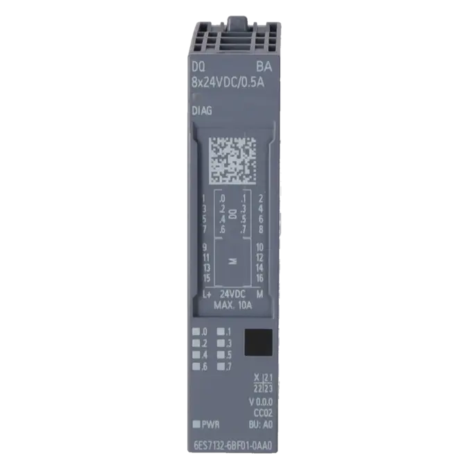 SIEMENS 6ES7132-6BF01-0AA0, PLC Controls, Digital Input / Output Modules, K1150649, Image 1