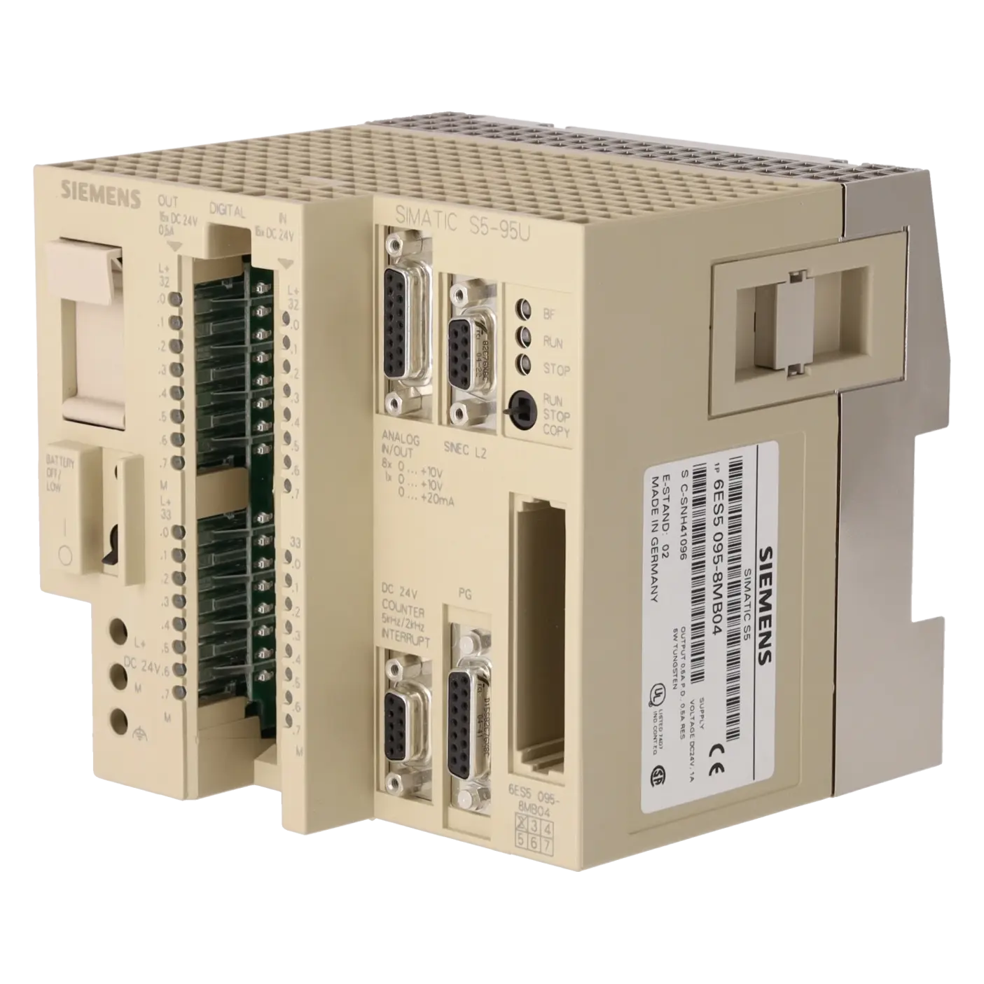 SIEMENS 6ES5095-8MB04, PLC Controls, SIMATIC-S5 Sales Offer, K0117386, Image 2