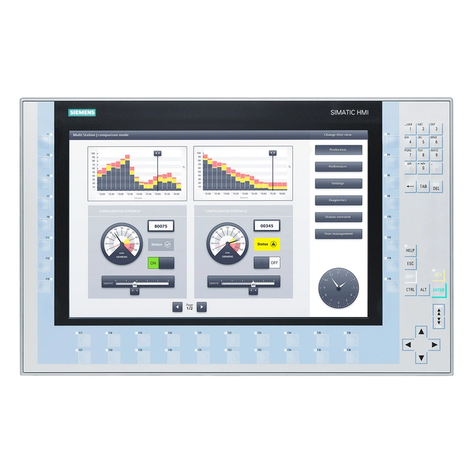 SIEMENS 6AV2124-1QC02-0AX1, HMI, Operator Panels mit Key, K1161183, Bild 2