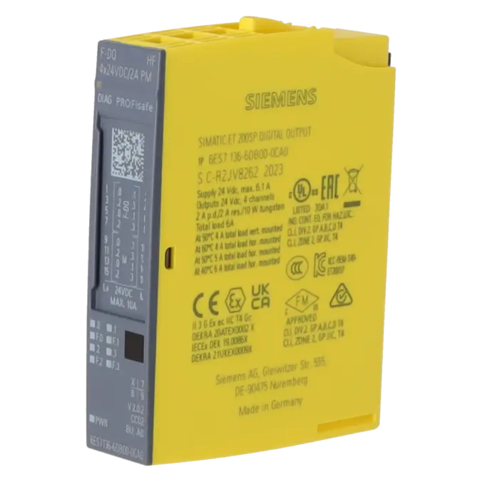 SIEMENS 6ES7136-6DB00-0CA0, PLC Controls, Digital Input / Output Modules, K0370488 Image 2