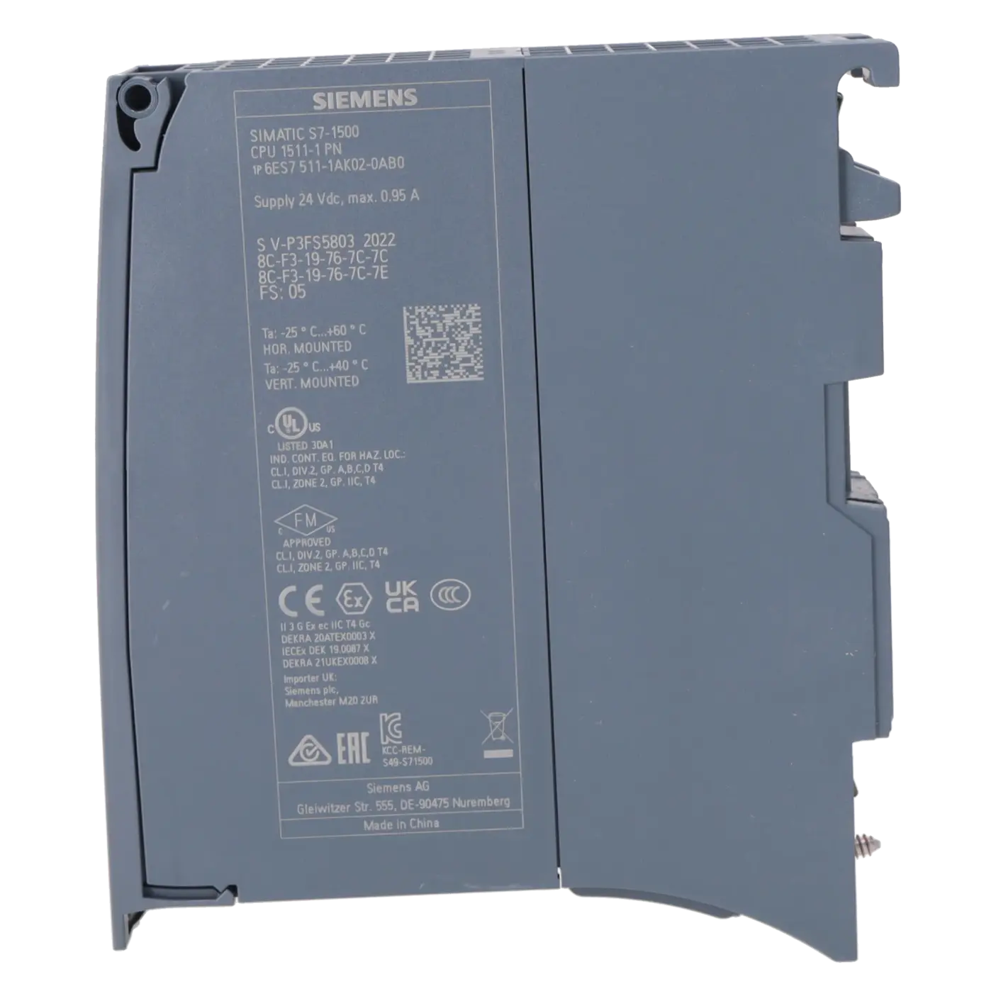 SIEMENS 6ES7511-1AK02-0AB0, PLC Controls, Central Processing Units, K1151950, Image 3