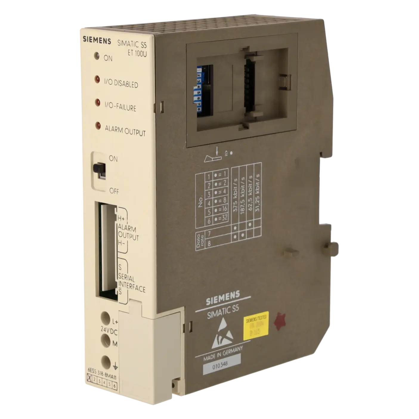 SIEMENS 6ES5318-8MA11, PLC Controls, Interface Modules / Power-On Units, K0139318, Image 2
